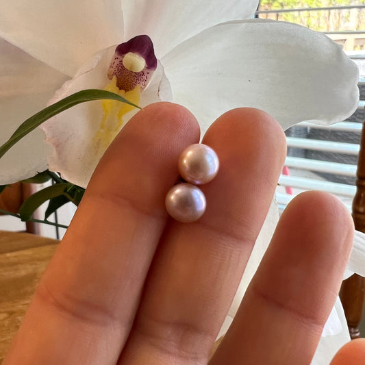 PINK PEARL STUDS