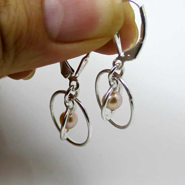 PINK ORBIT EARRINGS