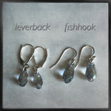 teardrop earrings - aquamarine