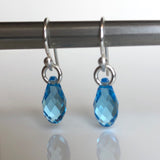 teardrop earrings - aquamarine
