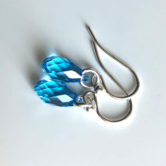 teardrop earrings - aquamarine