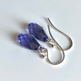 teardrop earrings - tanzanite