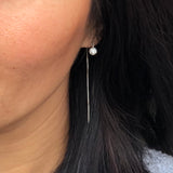 Sparkling threader earrings