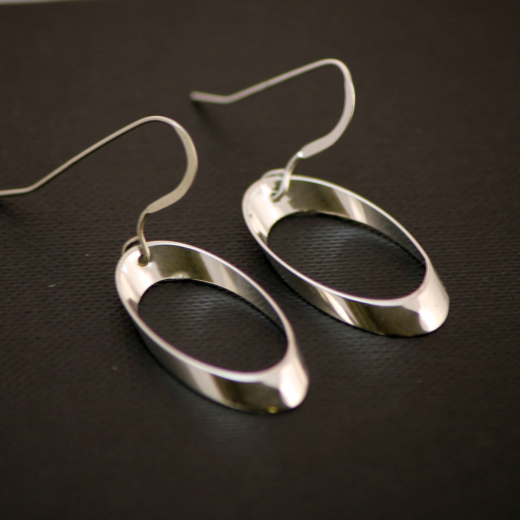 SILVER TUBE EARRINGS