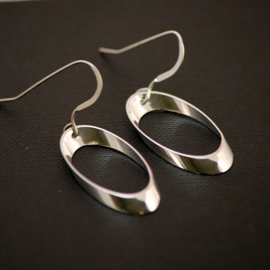 SILVER TUBE EARRINGS