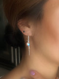 Light Rose threader earrings