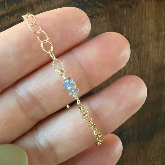 TEXTURED LABRADORITE BRACELET
