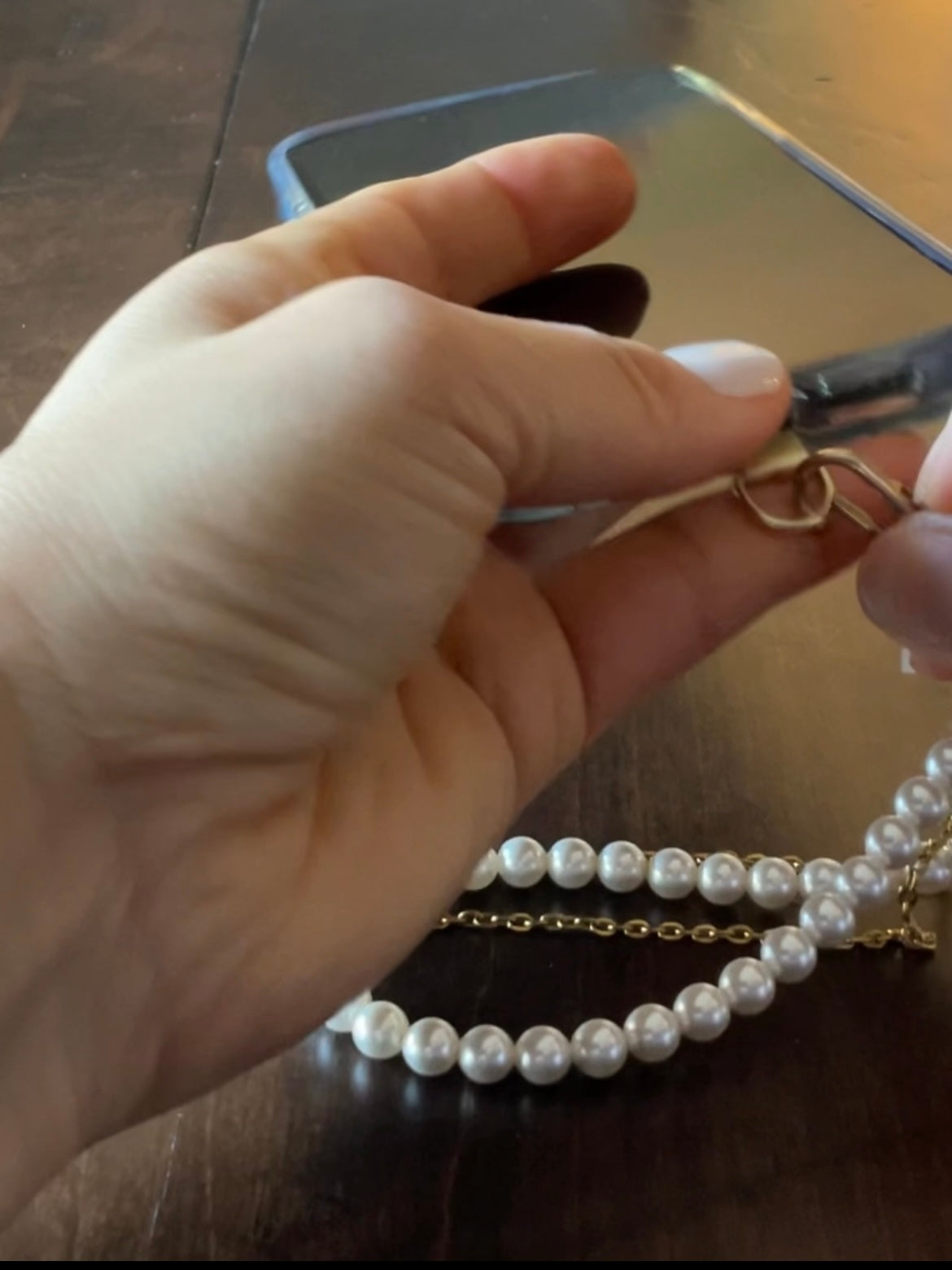 Phone wristlet - chain