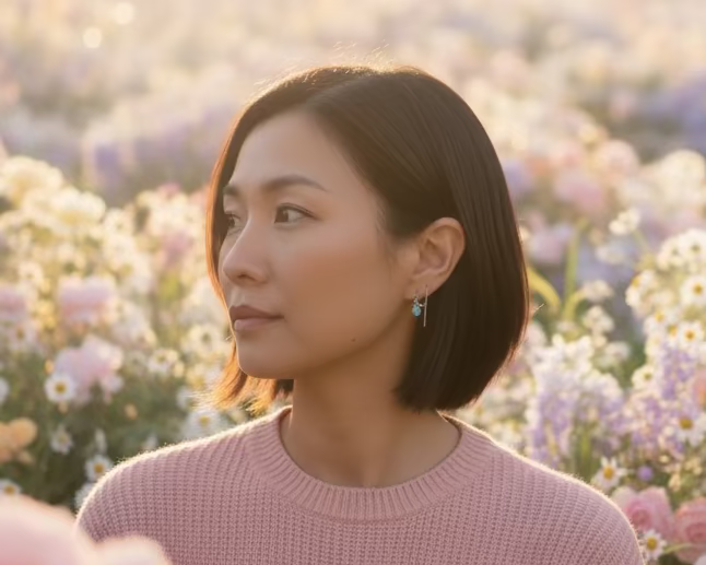 Minimal Swarovski Teardrop Threader Earrings in Sterling Silver or 14K Gold Filled