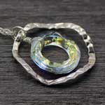 aurora borealis cosmic pendant necklace