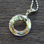 aurora borealis cosmic ring pendant necklace