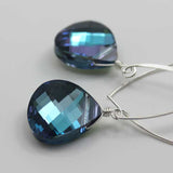 aqua vitrail dangle earrings