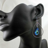 teardrop bermuda blue earrings