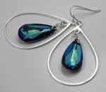 teardrop bermuda blue earrings