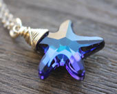 bermuda blue starfish pendant necklace