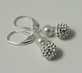 Swarovski pearl sparkling earrings