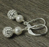 Swarovski pearl sparkling earrings