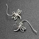 silver dragonfly earrings