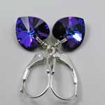 small purple heart earrings
