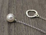 Swarovski pearl lariat - white