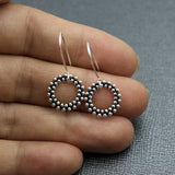 pre-oxidized silver earrings