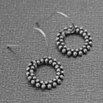 pre-oxidized silver earrings