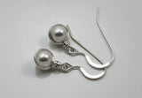 White Swarovski Pearl Earrings