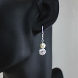 pearl sparkling earrings