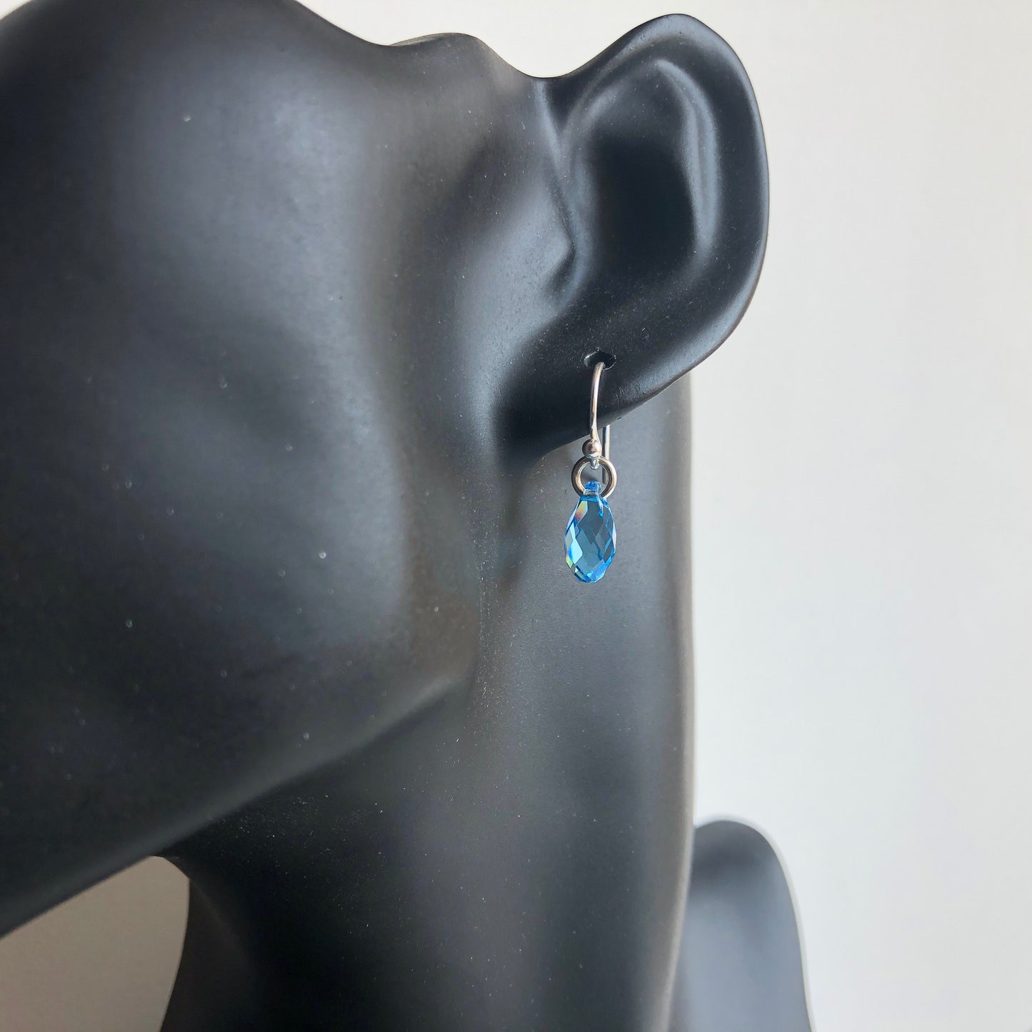 teardrop earrings - aquamarine