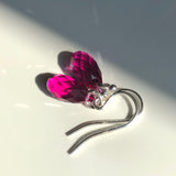 teardrop earrings - fuchsia